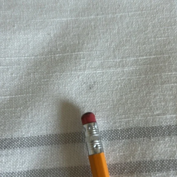 Window Valance Farmhouse Cream and Gray Striped 15” x 54” - Picture 3 of 4